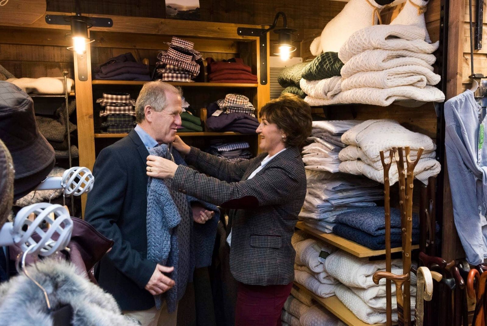 Couple shopping in Donegal