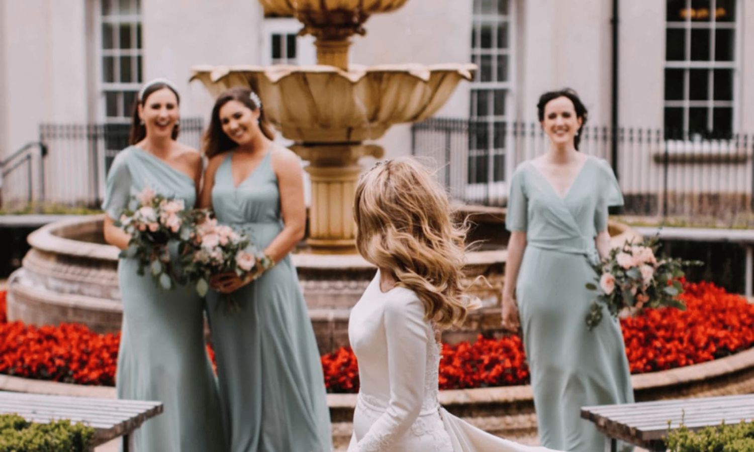 Bride and bridesmaids at Rockhill House