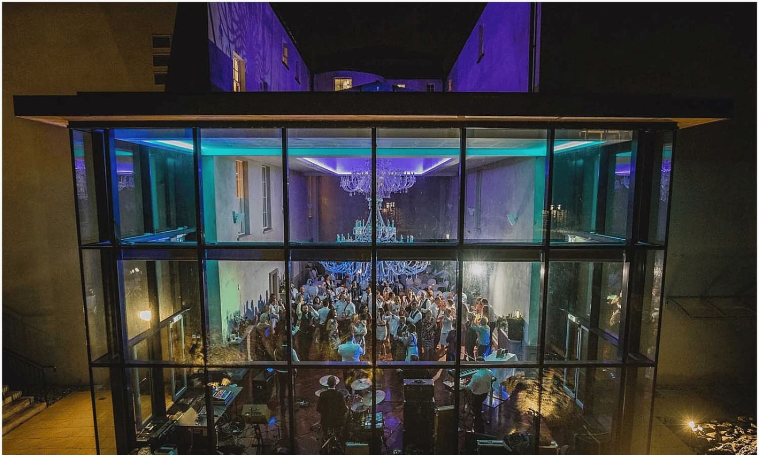 Night time celebrations at Rockhill House